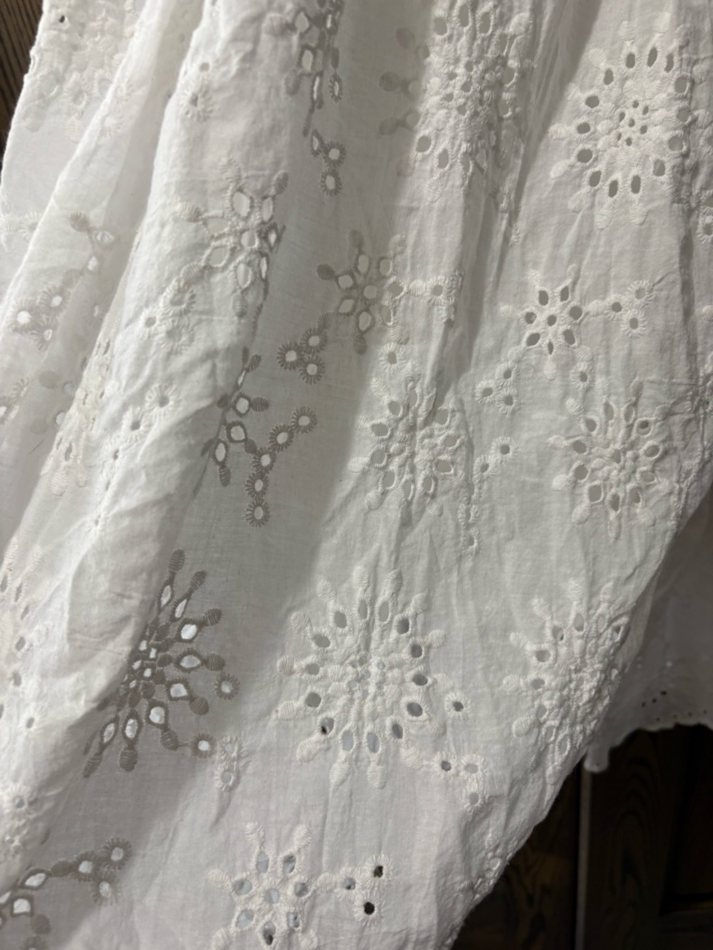 tea n rose White Eyelet Wrap-Style Midi Dress - Picture 6 of 11